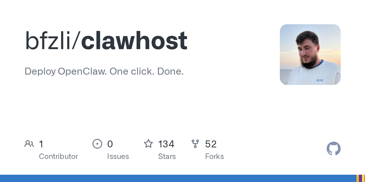 ClawHost one‑click deployment